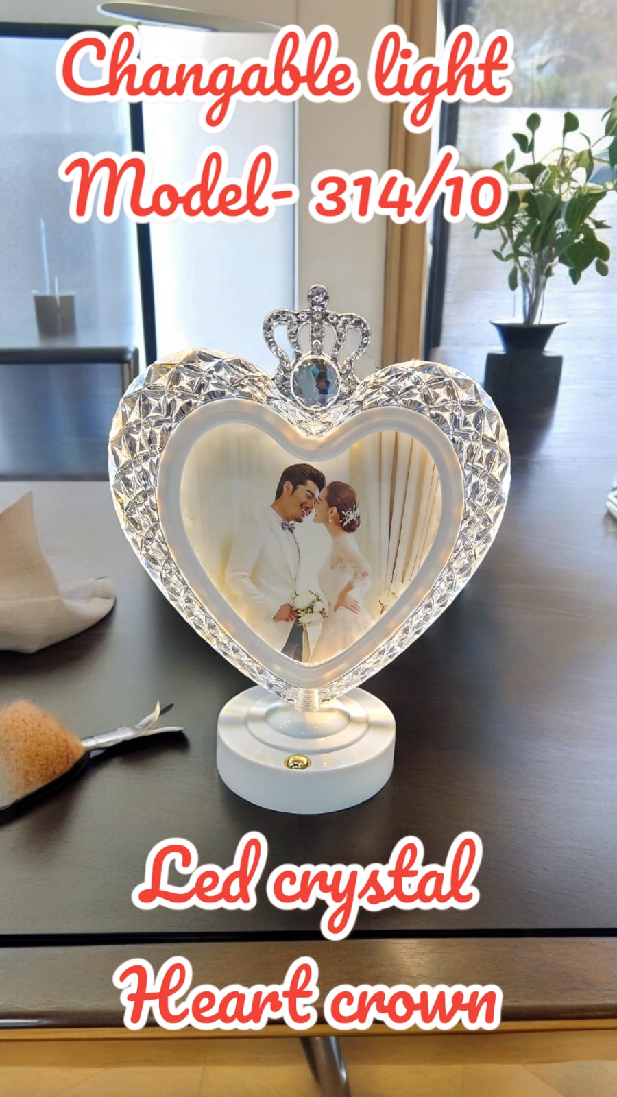 Crystal Led Frame 9x12 inch for Different Occasions